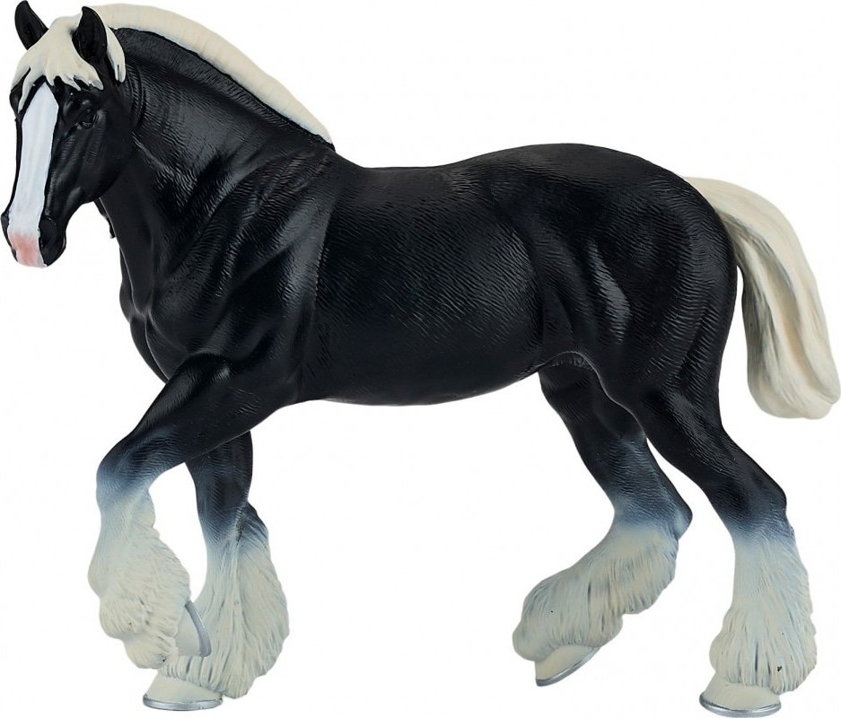 Figurină Mojo Animal Planet - Cal, Clydesdale negru