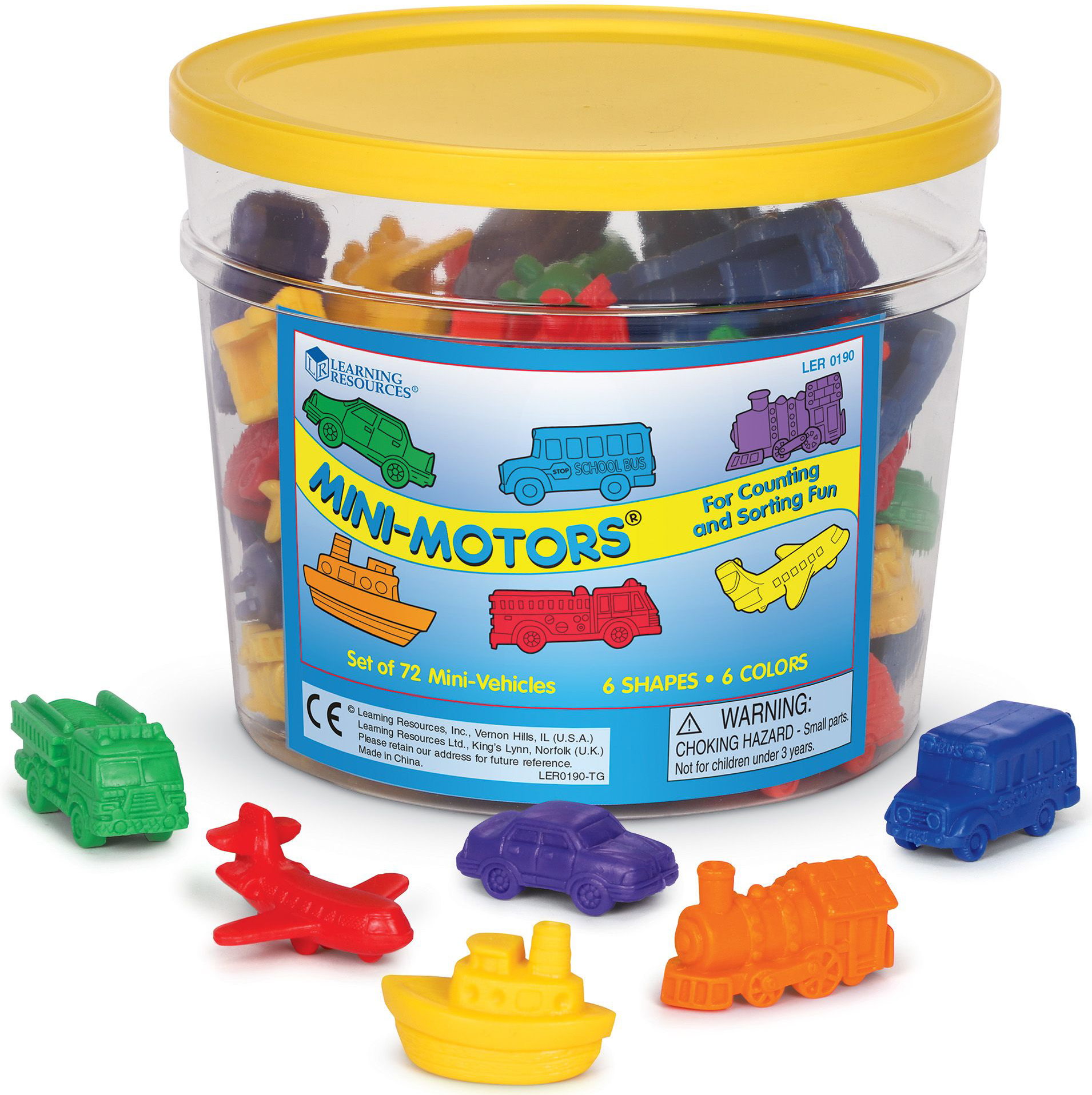 Learning Resources Sortare figuri - Vehicule, 72 piese