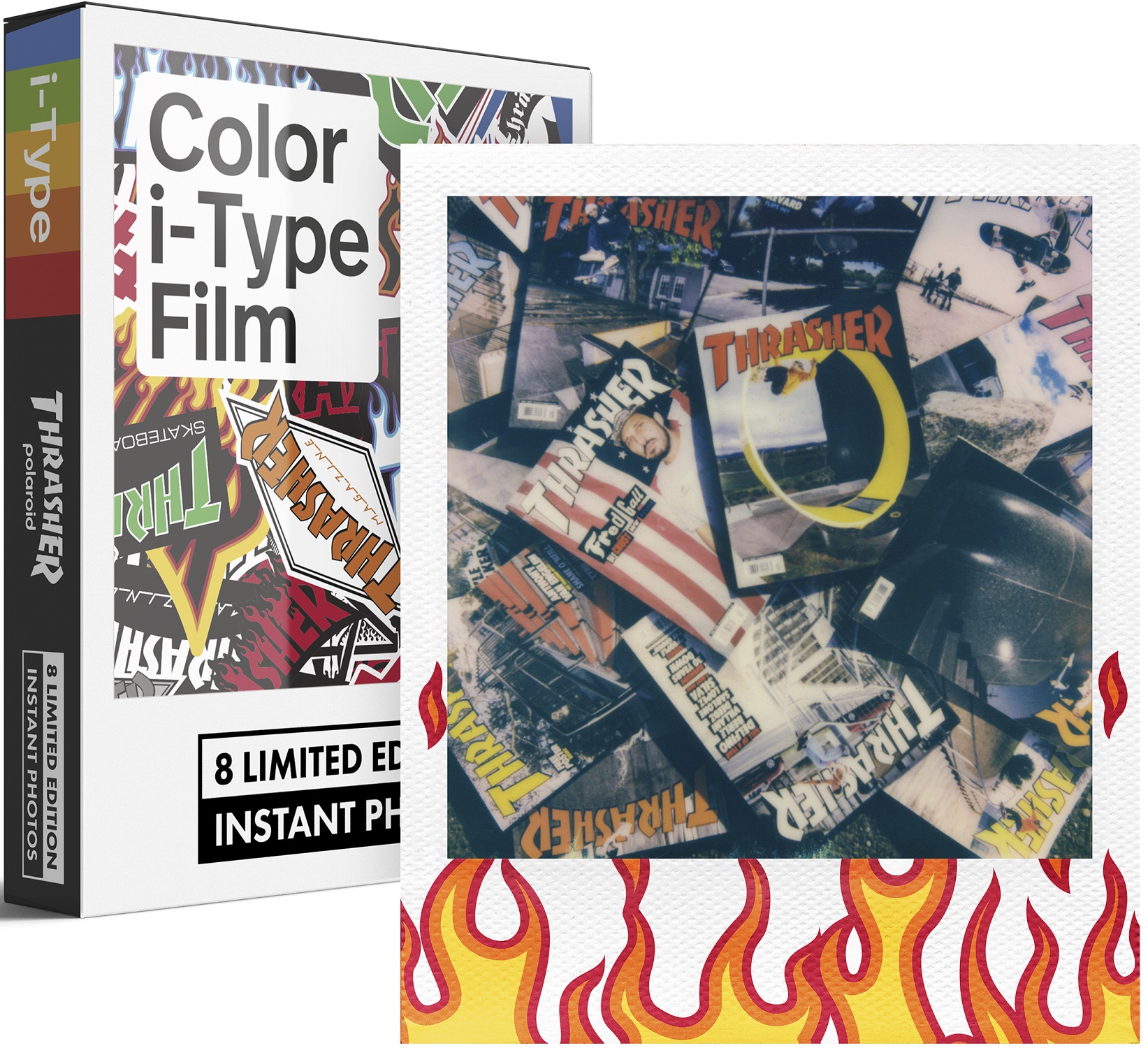Film Polaroid - Color Film, pentru i-Type, Thrasher Edition