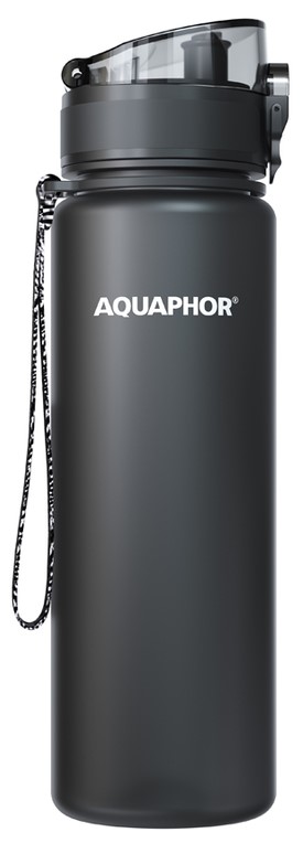 Sticlă filtrantă pentru apă Aquaphor - City, Filter, 0.5 l, neagră