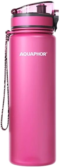 Sticlă de apă filtrantă Aquaphor - City, Filter, 0.8 l, roz