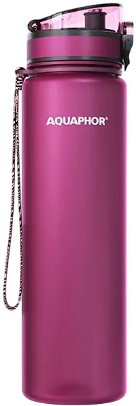 Sticlă de apă filtrantă Aquaphor - City, Filter, 1 l, rubine