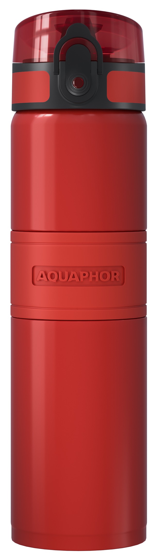Sticlă termos cu filtrare Aquaphor - City Cool, 0.5 l, roşu