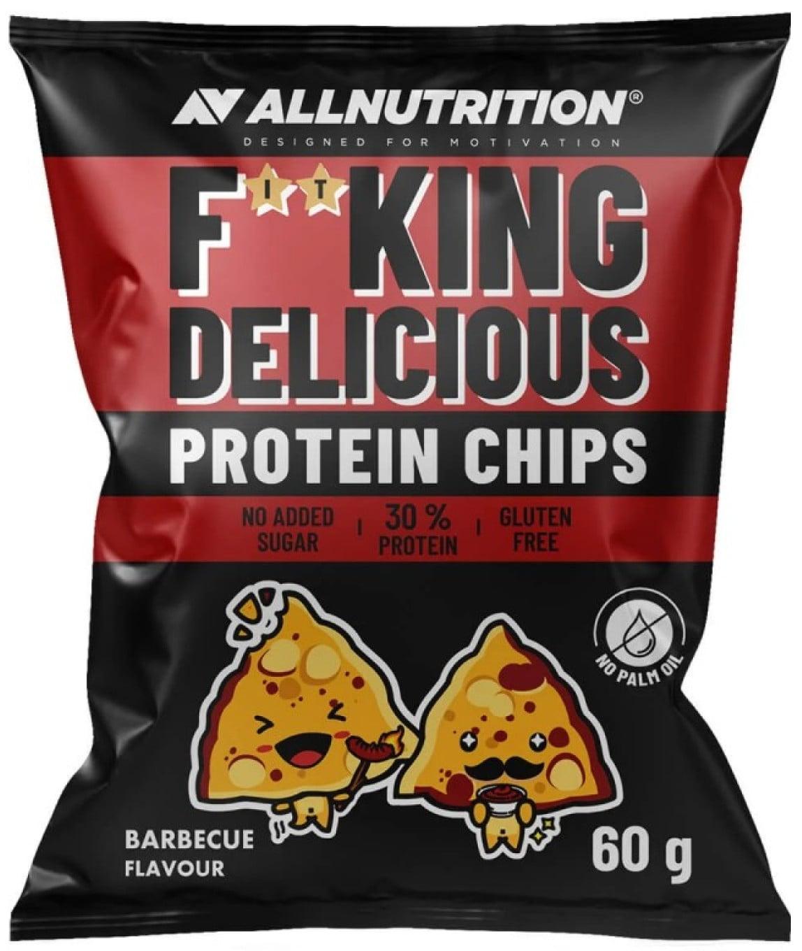 Fitking Delicious Protein Chips, barbecue, 60 g, AllNutrition