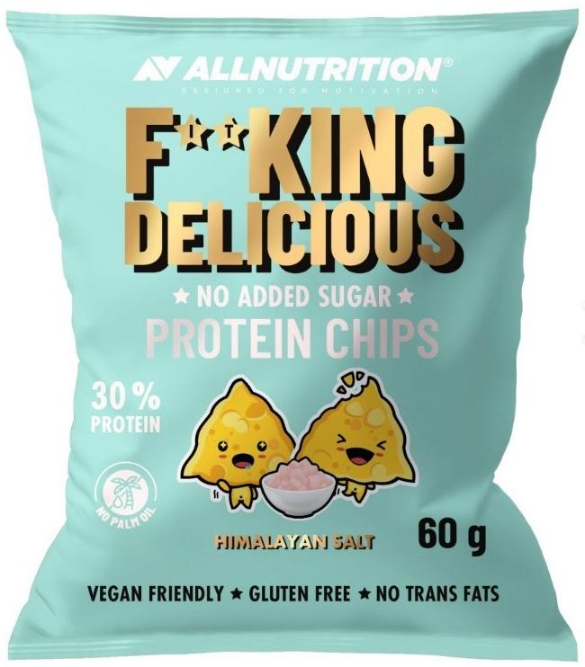 Fitking Delicious Protein Chips, sare himalayană, 60 g, AllNutrition