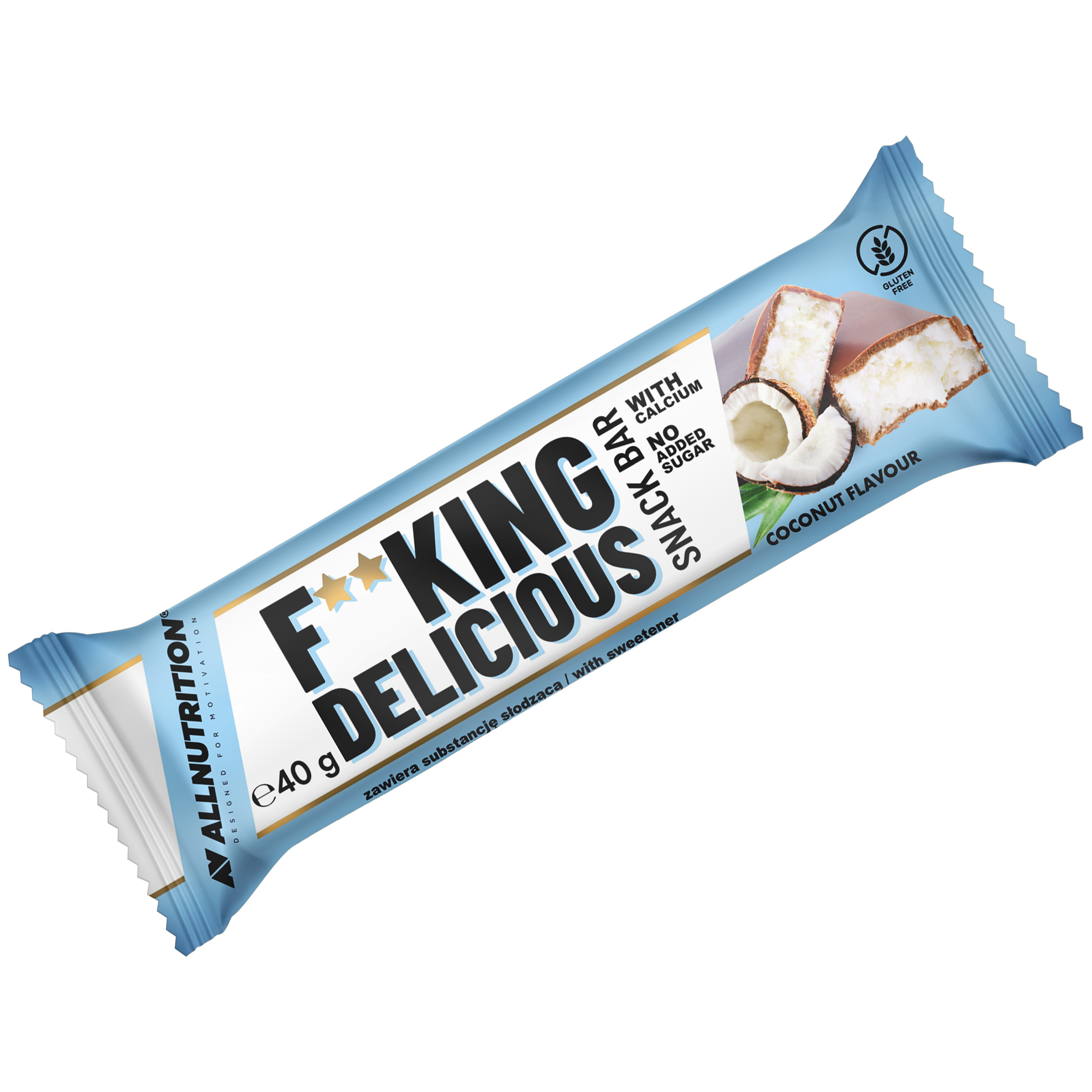 Fitking Delicious Snack Bar, cocos, 40 g, AllNutrition