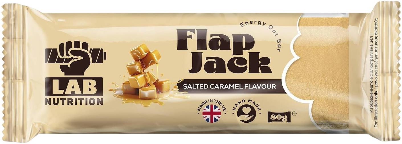 Flap Jack, caramel sărat, 80 g, Lab Nutrition