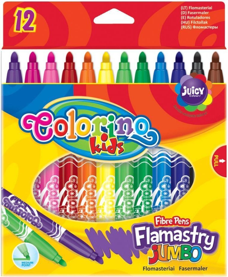 Carioci Colorino Kids - Jumbo, 12 buc