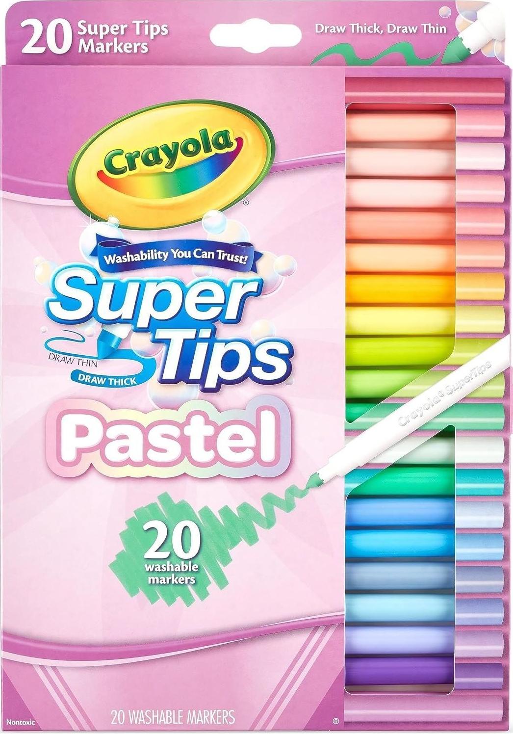 Puzzle Crayola Super Tips din 20 de piese pastelate