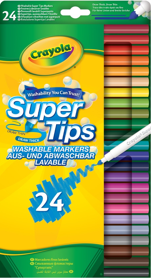 Puzzle Crayola Super Tips din 24 de piese - Culori