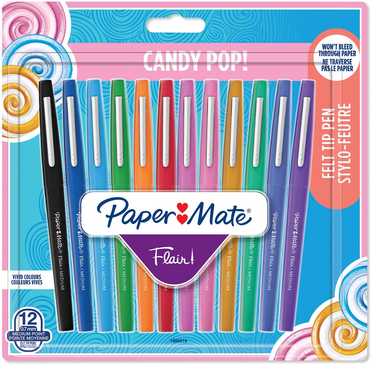 Paper Mate Flair - Candy Pop, 12 culori