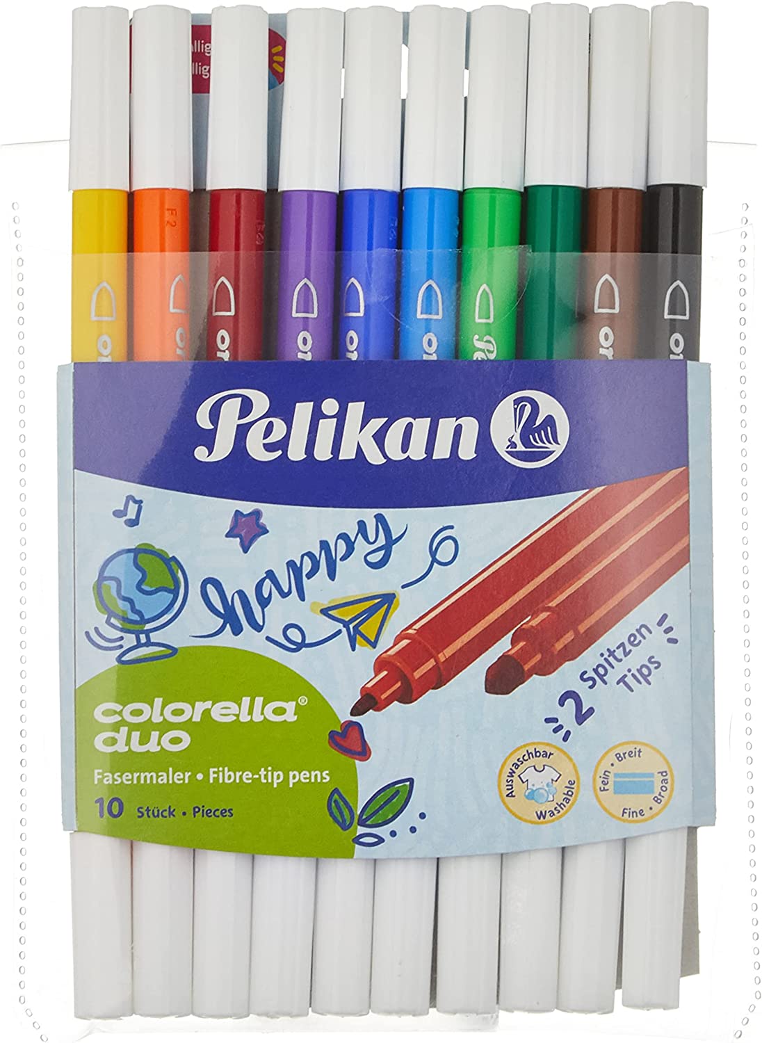 Carioci Colorella Duo C407, Pelikan, 10 Bucati - imagine 2