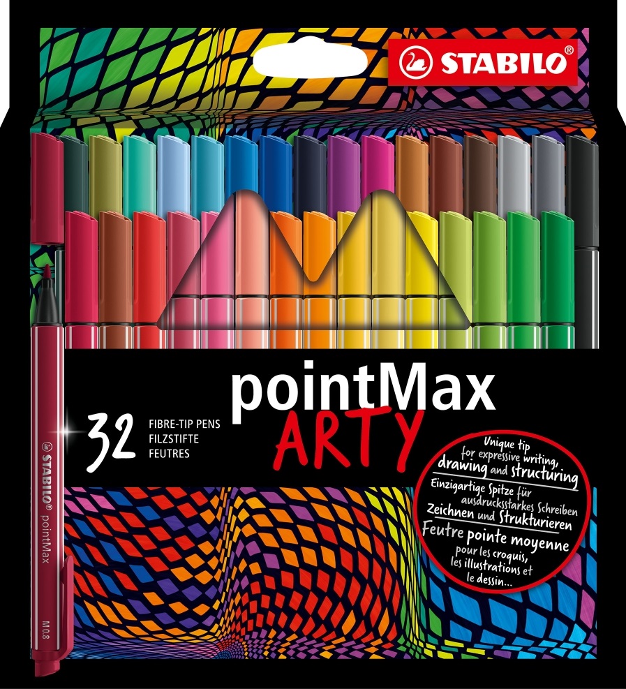 Pixuri marcatoareStabilo Arty - pointMax, 32 culori