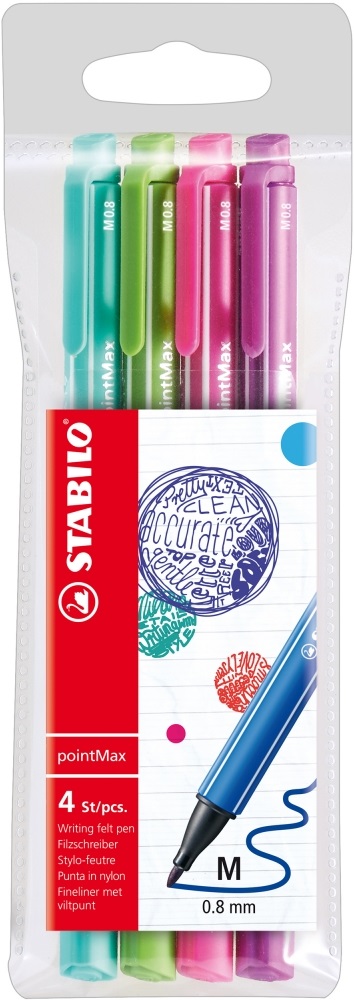 Pixuri marcatoare Stabilo pointMax - 4 culori
