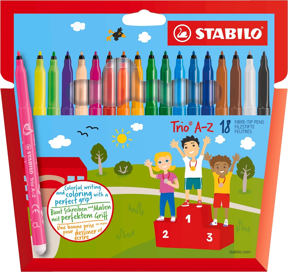 Carioci Stabilo Trio A-Z – 18 culori