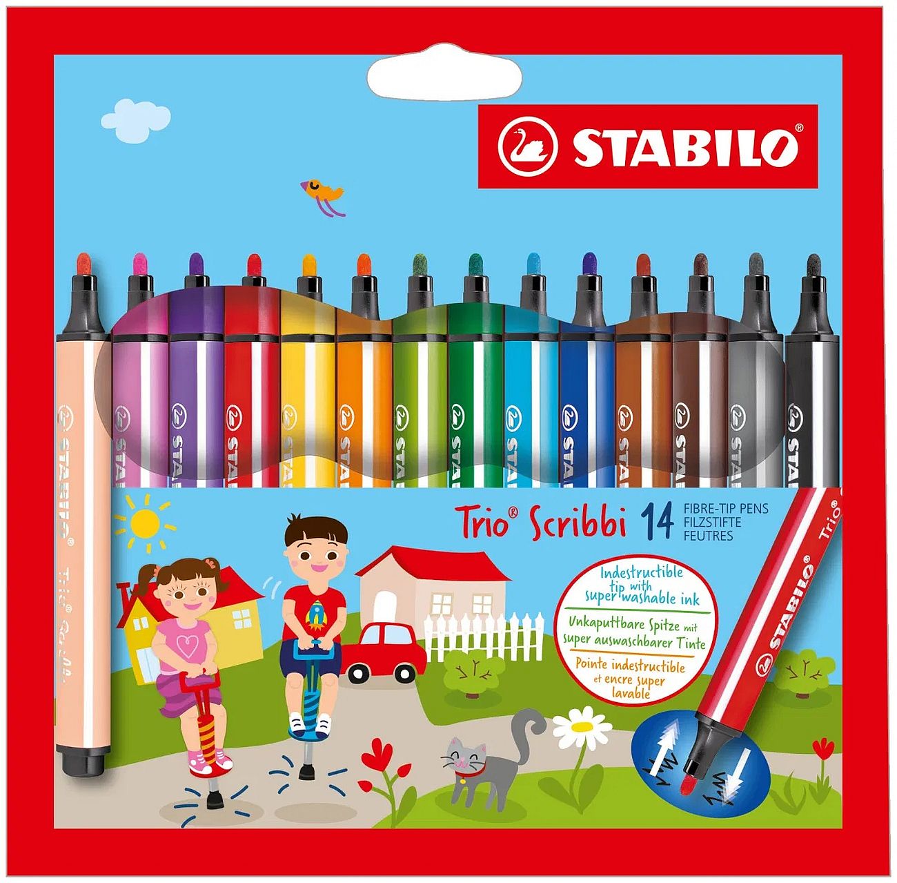 Carioci Stabilo Trio Scribbi - 14 culori