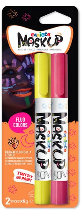 Carioci  pictura pe față Carioca Mask up - Neon, galben și roz