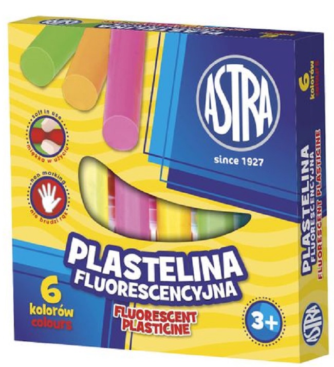 Plastilina fluorescenta  Astra - 6 culori