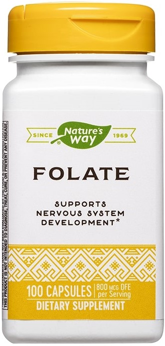 Folate, 800 mcg, 100 capsule, Nature’s Way