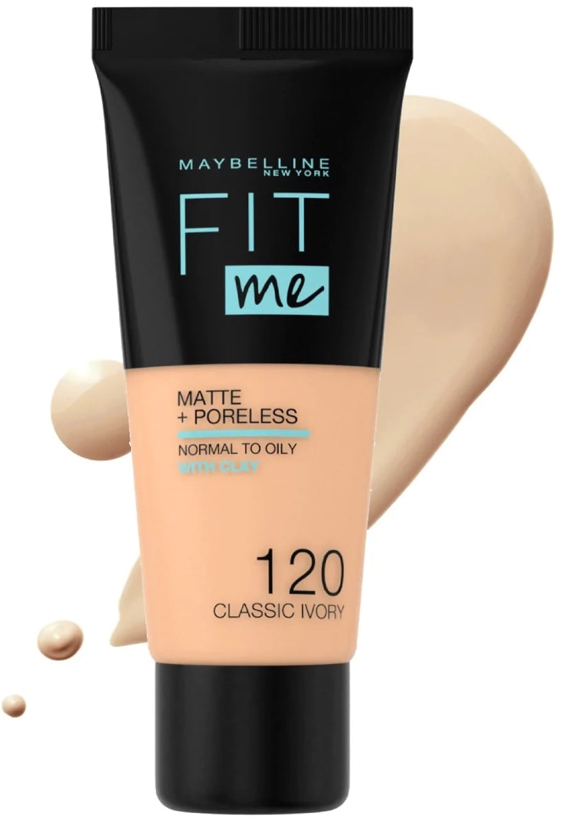 Maybelline fond de ten  Fit Me Matte, 120 Classic Ivory, 30 ml
