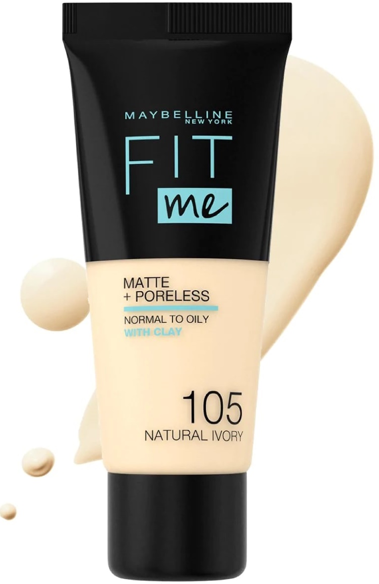 Maybelline fond de ten  Fit Me Matte, 105 Natural Ivory, 30 ml