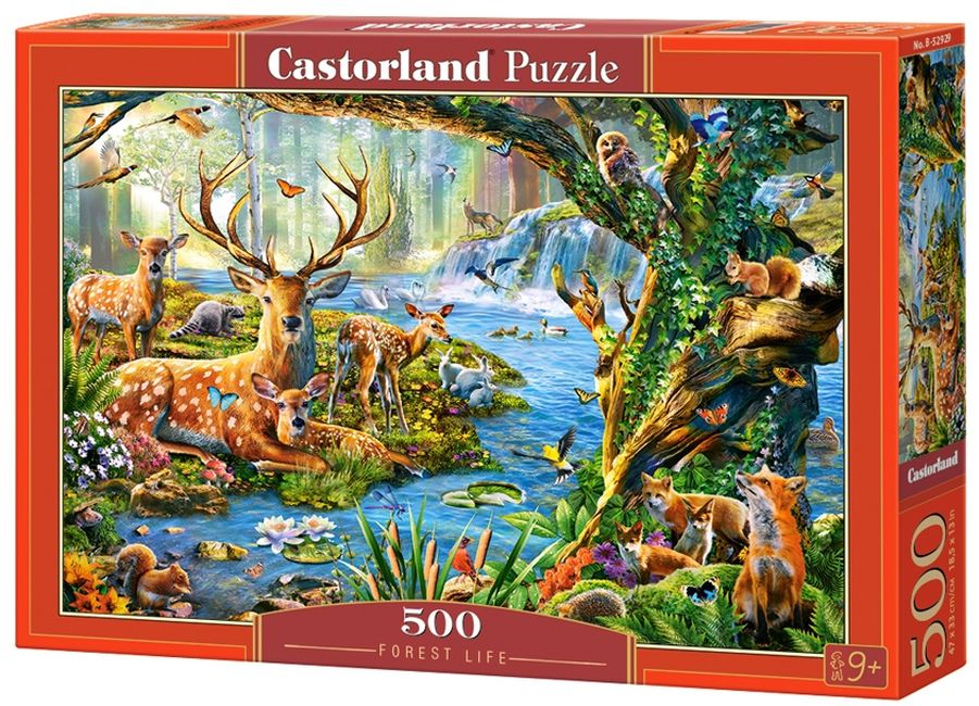 Puzzle Castorland din 500 de piese - Viata in padure