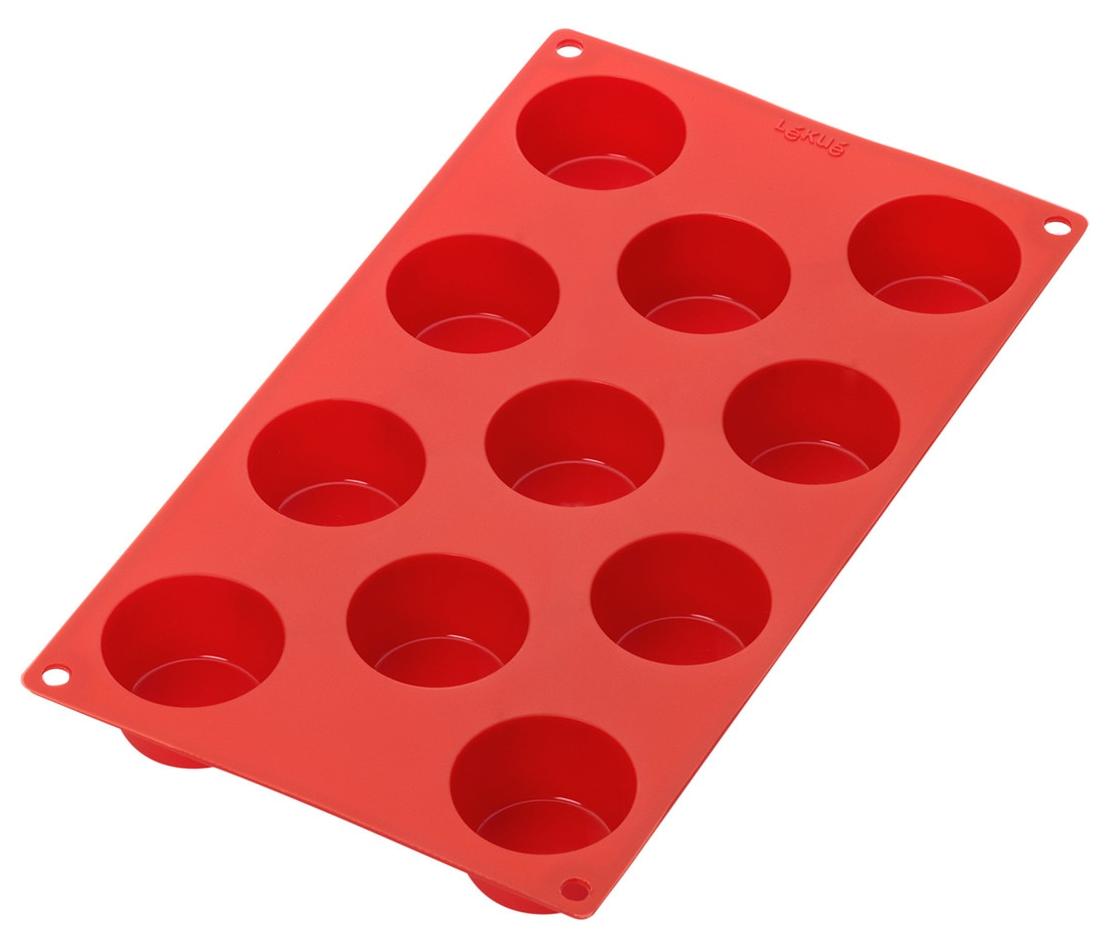 Formă pentru mini brioșe Lekue - 30.5 x 17.5 x 3 cm, roșie