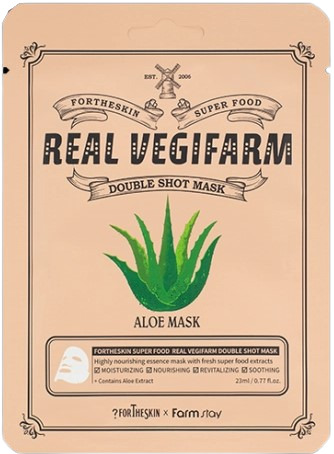 Fortheskin Real Vegifarm Mască facială cu aloe, 23 ml