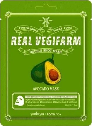 Fortheskin Real Vegifarm Mască facială cu avocado, 23 ml