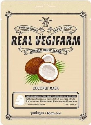 Fortheskin Real Vegifarm Mască facială cu cocos, 23 ml