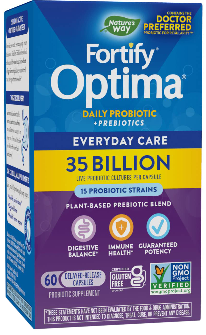 Fortify Optima Daily Probiotic+Prebiotic 35 Billion, 60 capsule, Nature's Way