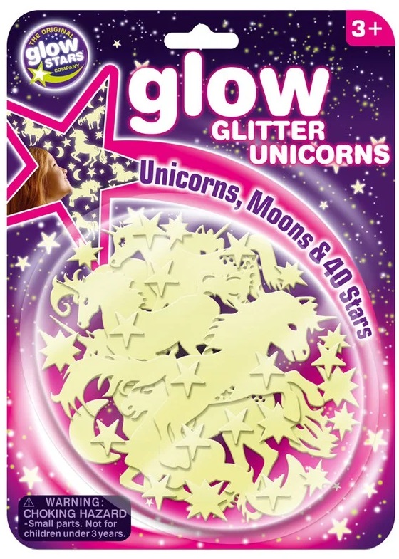 Stckere fosforescente Brainstorm Glow - Unicorni, 49 buc