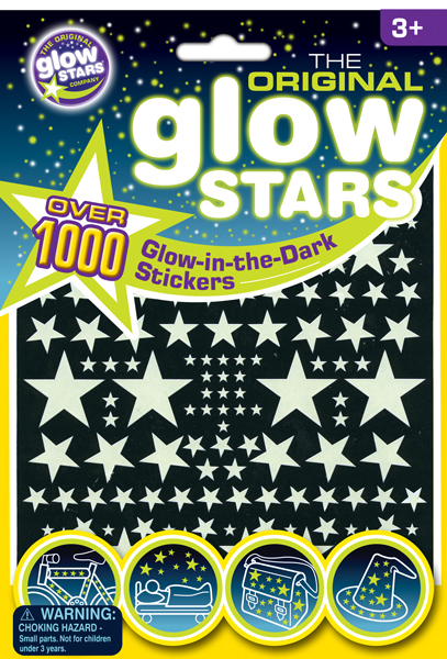 Stickere fosforescente Brainstorm Glow - Stele, 1000 bucati