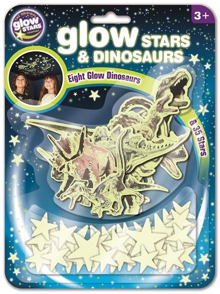Stickere fosforescente Brainstorm Glow - Stele si dinozauri, 43 de bucati