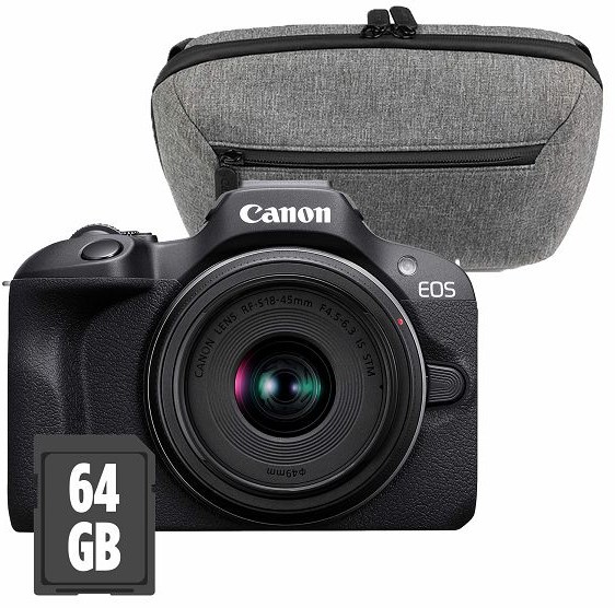 Aparat foto Canon - EOS R100 Travel Kit, RF-S 18-45mm f/4.5-6.3 IS STM