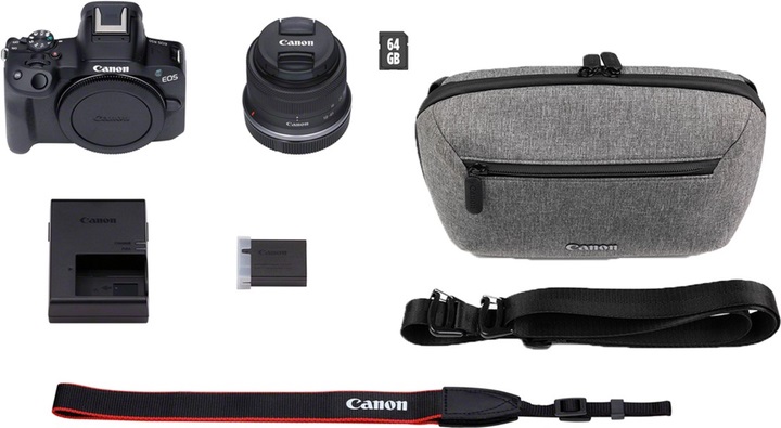 Aparat foto Canon - EOS R50 Travel Kit + Obektiv RF-S 18-45mm f/4.5-6.3 IS STM