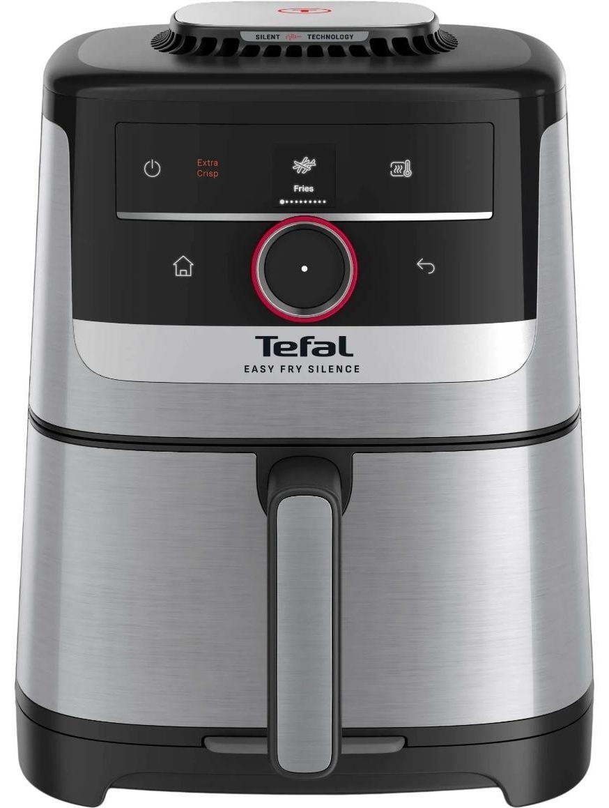 Friteuză cu aer cald Tefal - Easy Fry Silence Smart, 5 l, argintiu/negru