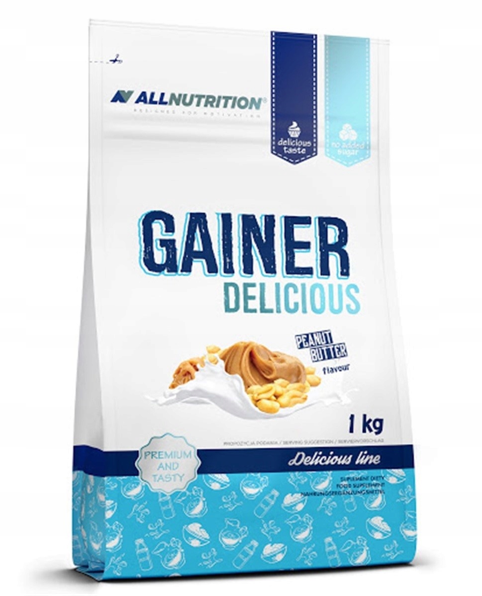 Gainer Delicious, caramel sărat și unt de arahide, 1 kg, AllNutrition