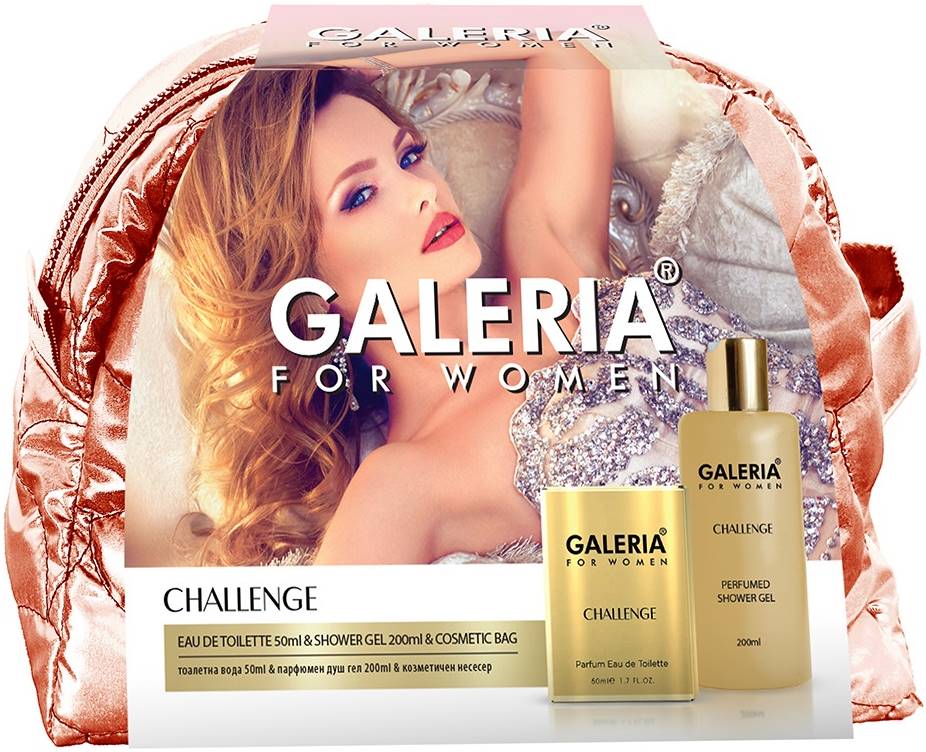 Galeria Set Challenge - Apă de toaletă și Gel de dus, 50 + 200 ml + Gentuță