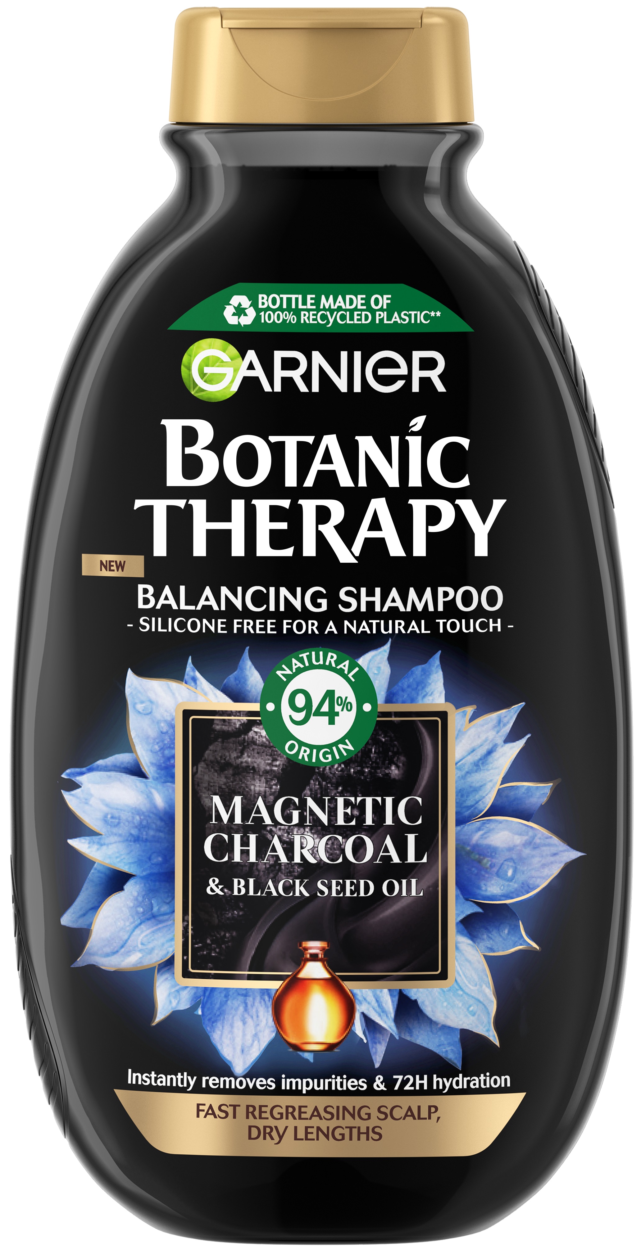 Sampon Garnier Botanic Therapy Magnetic Charcoal si Black Seed Oil, 250 ml - imagine 2