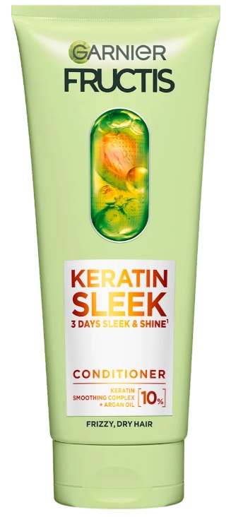Garnier Fructis Keratin Sleek Balsam pentru păr uscat, 200 ml