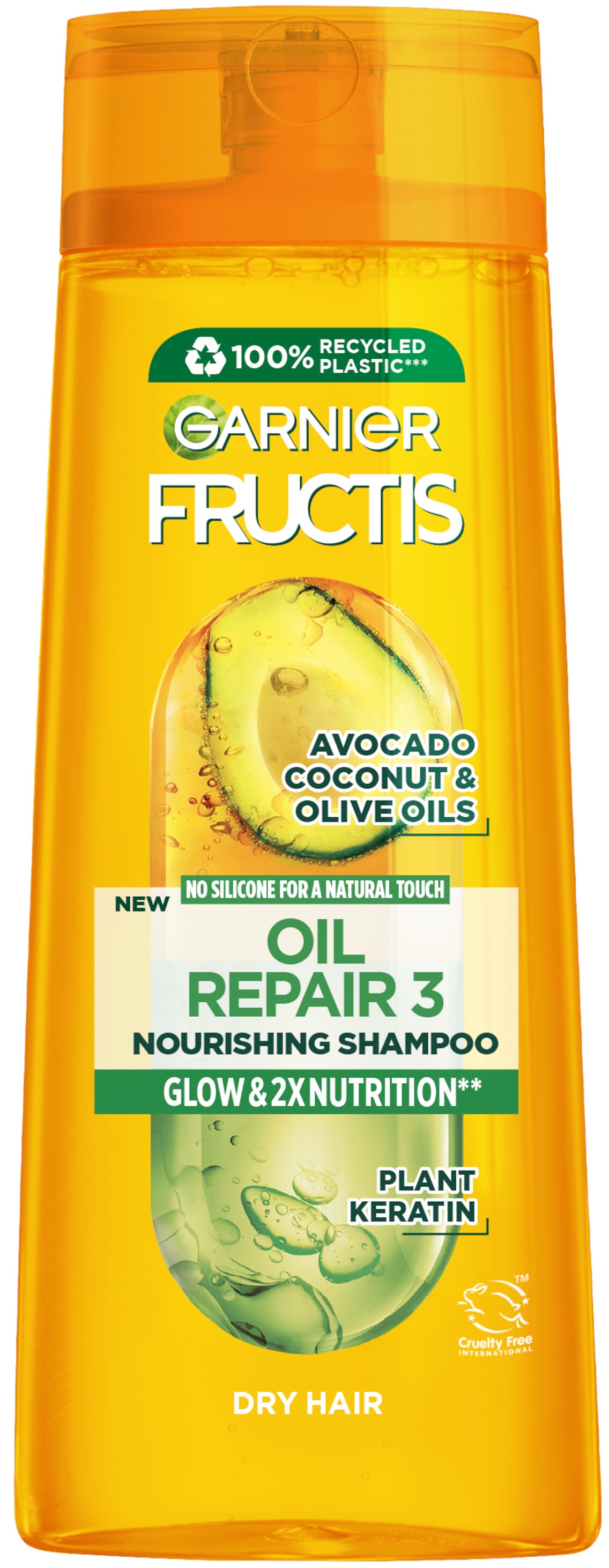 Garnier Fructis Șampon pentru păr uscat Oil Repair 3, 250 ml