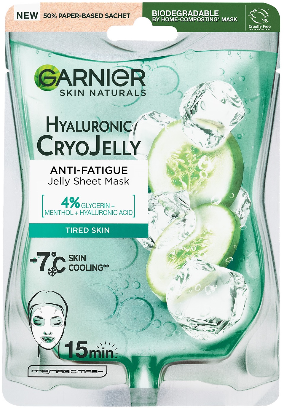 Garnier Skin Naturals Mască de față folie Cryo Jelly, 27 g