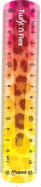 Riglă flexibilă Maped Twist'n Flex - Animal, 15 cm, sortiment