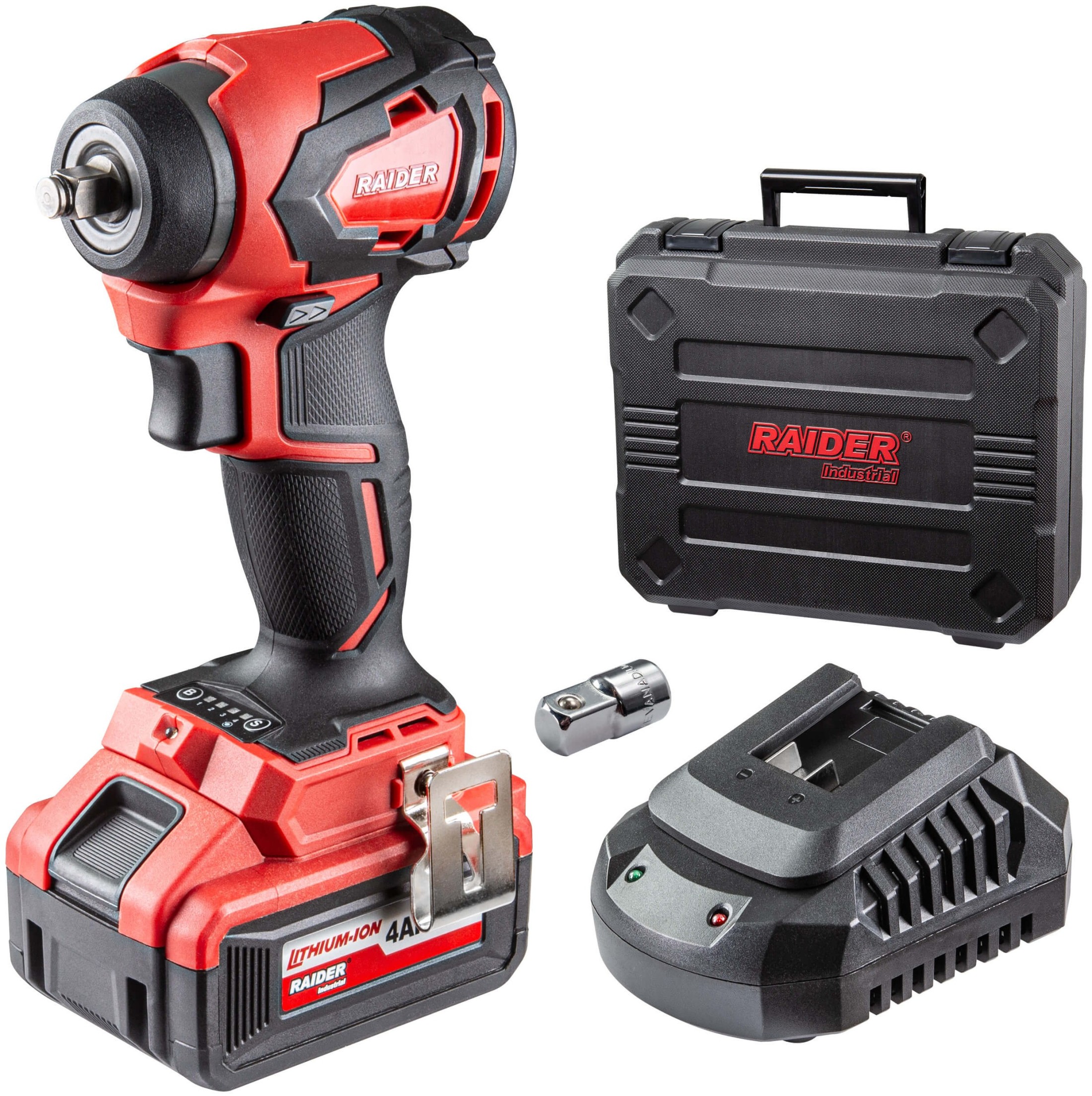 Cheie cu impact Raider - Industrial, RDI-IBW03, cu baterie și încărcător