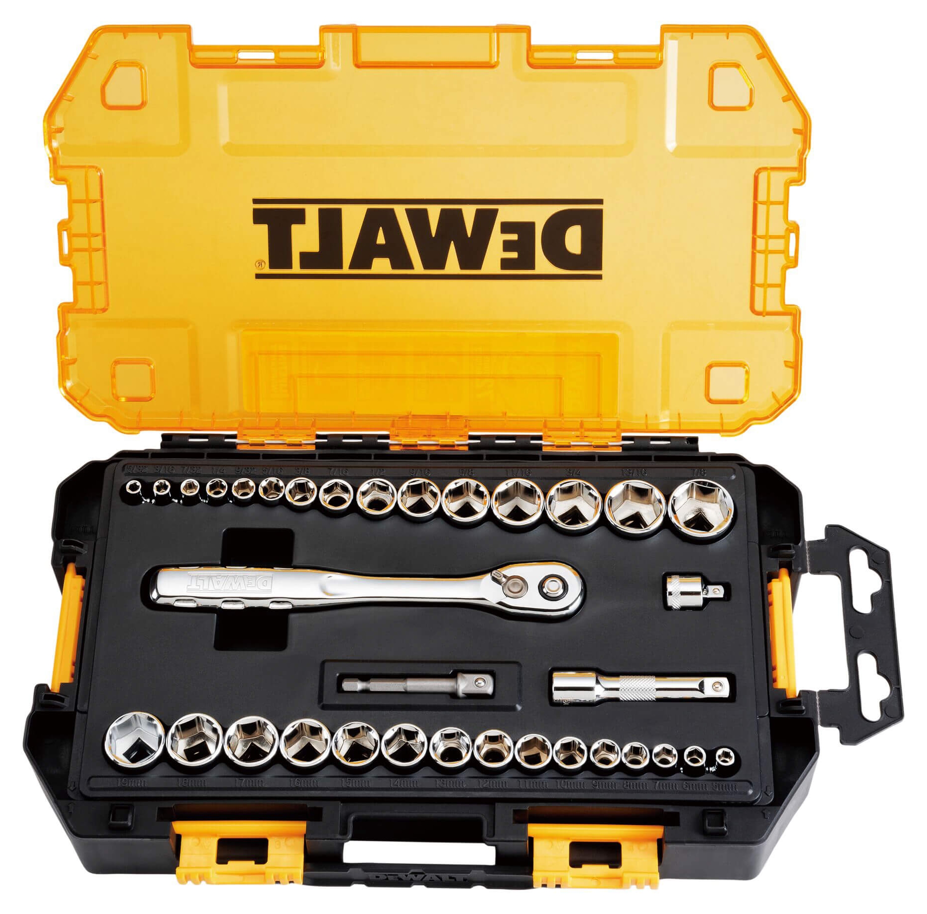 Set chei tubulare DeWALT - DWMT45034-0, 34 piese, 1/4'' și 3/8''