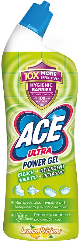 Gel de albire cu degresant ACE - Ultra Lemon, 750 ml