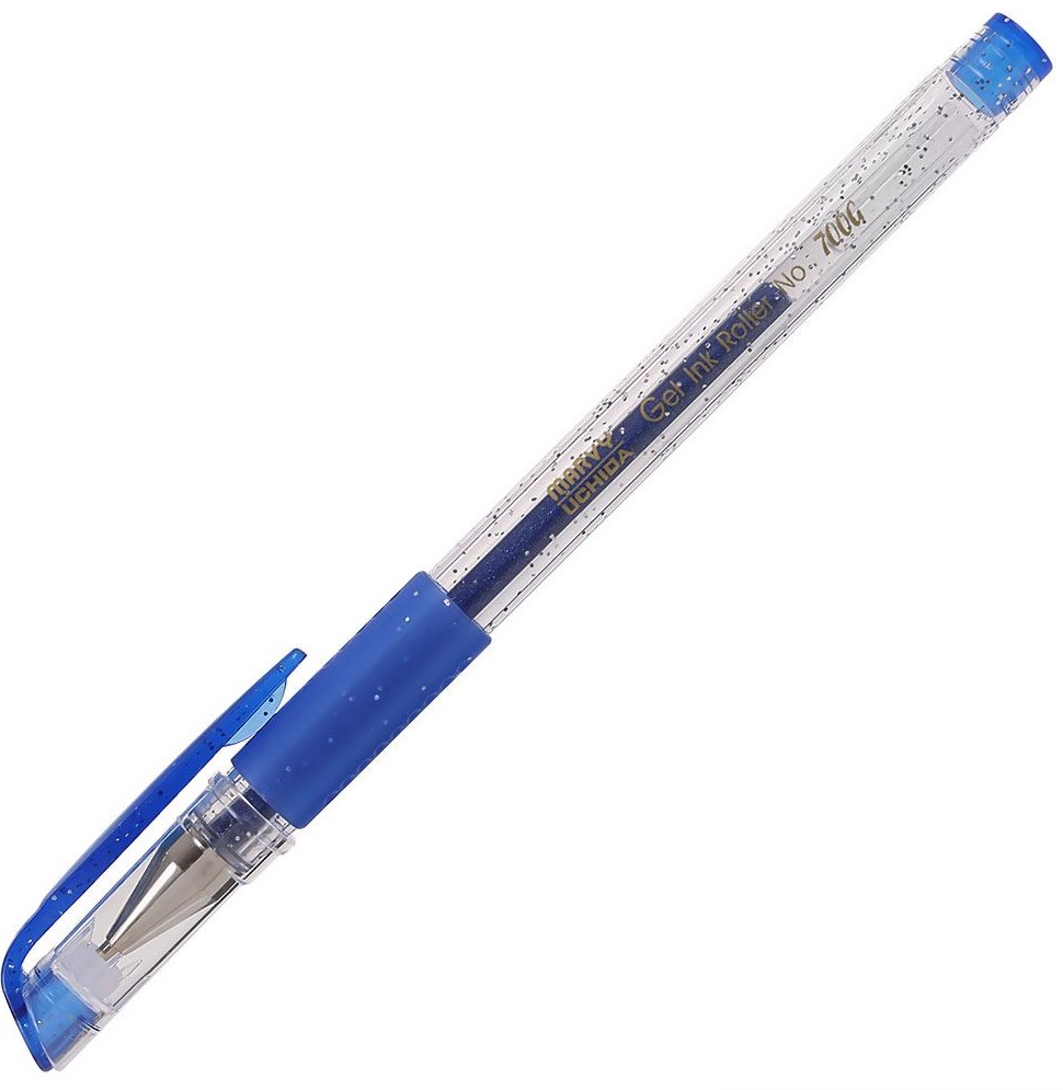 Pix cu gel 700GG sclipici 0.7 mm, albastru