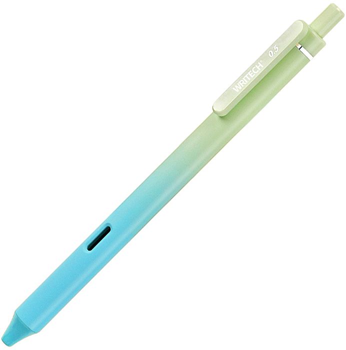 Stilou cu gel  Writech Gradient - verde /albastru