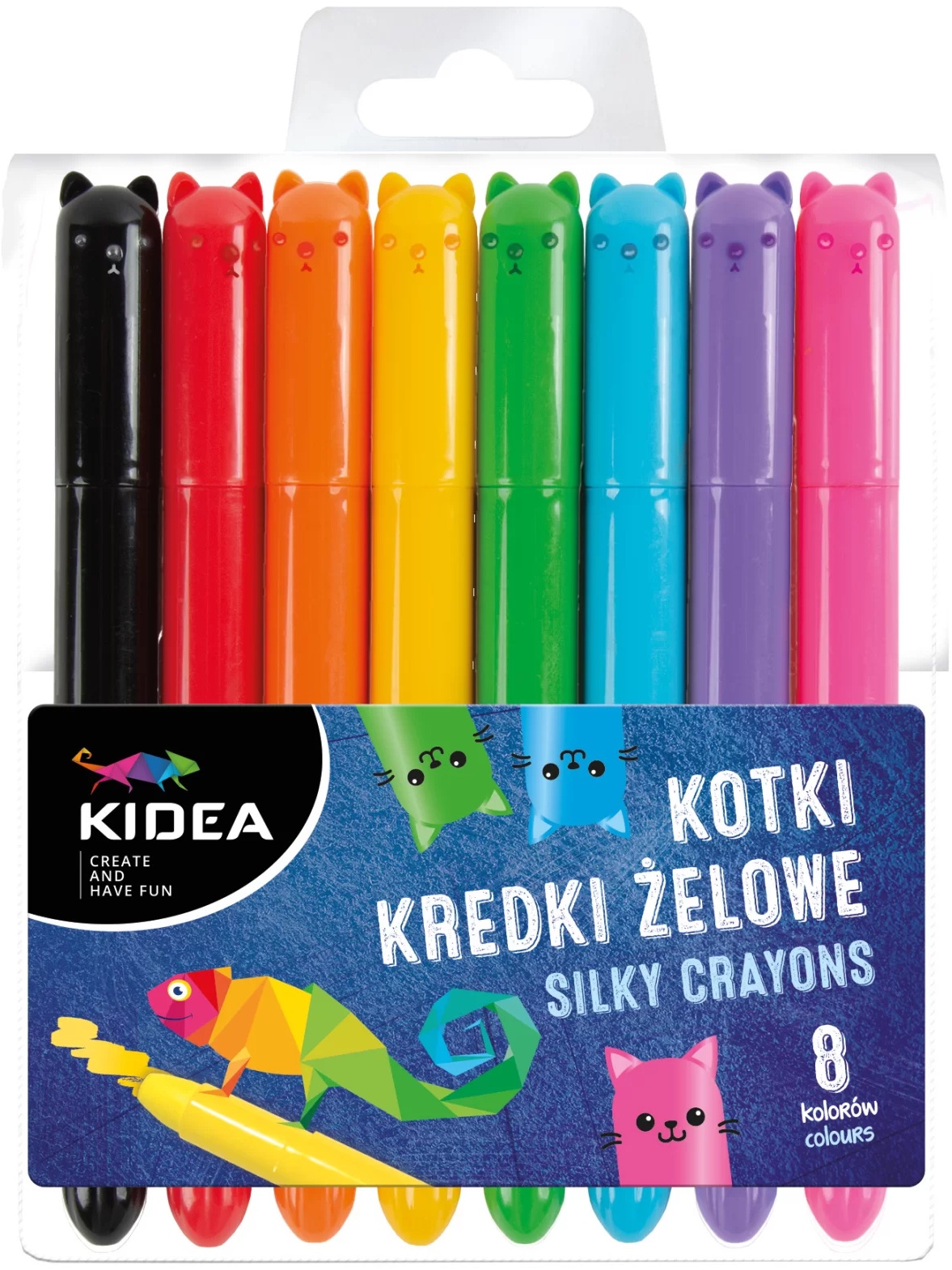 Creioane cu gel  Kidea - Pisici, 8 Ghiozdan școlar